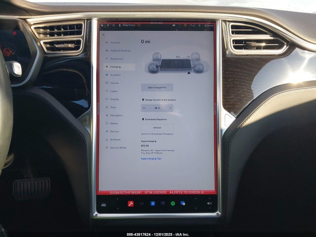 43817624 :رقم المزاد ، 5YJSA1E17HF180281 vin ، 2017 Tesla Model S 60/75 مزاد بيع