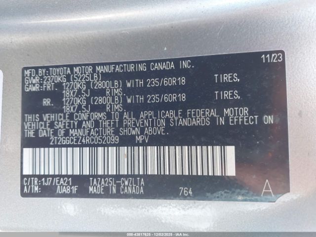 2024 LEXUS NX 350 2T2GGCEZ4RC052099 Photo 8