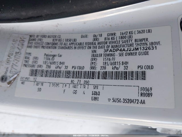 Ford FIESTA S 2018 3FADP4AJ2JM132631 Image 19