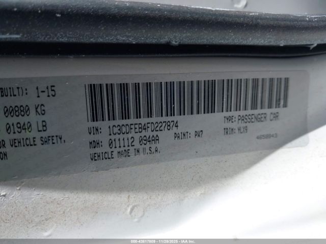 2015 DODGE DART 1C3CDFEB4FD227874 Photo 8