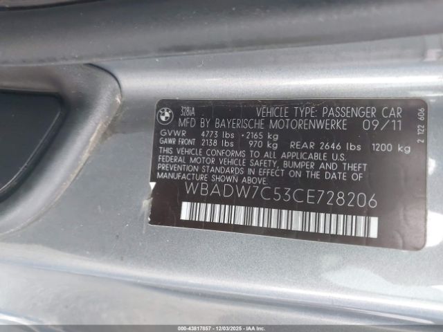 2012 BMW 328I WBADW7C53CE728206 Photo 8