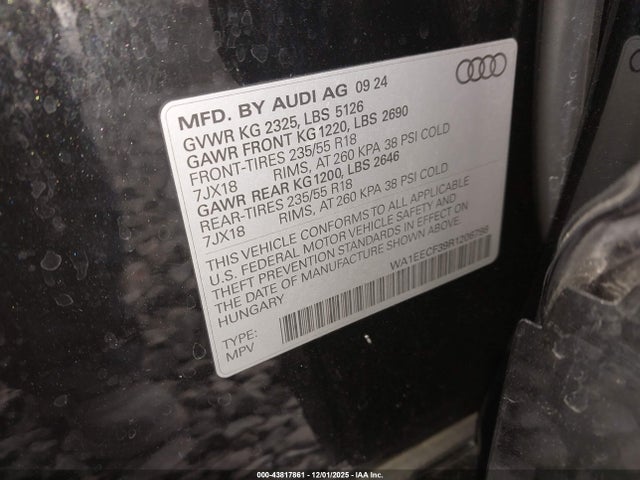 2024 AUDI Q3 WA1EECF39R1206798 Photo 8