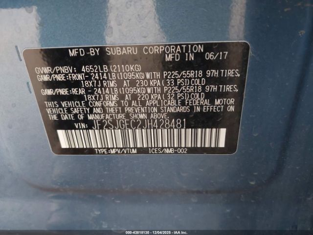 2018 SUBARU FORESTER JF2SJGEC2JH428481 Photo 8