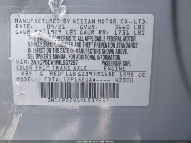 2021 NISSAN KICKS 3N1CP5CV1ML537257 Photo 8