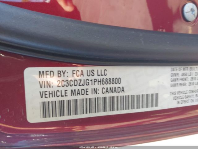 2023 DODGE CHALLENGER 2C3CDZJG1PH688800 Photo 8