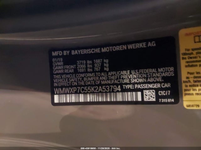 2019 MINI HARDTOP WMWXP7C55K2A53794 Photo 8