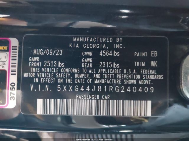 2024 KIA K5 5XXG44J81RG240409 Photo 8