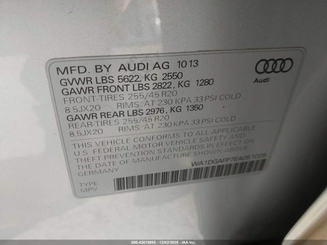2014 AUDI Q5 WA1DGAFP7EA051028 Photo 8