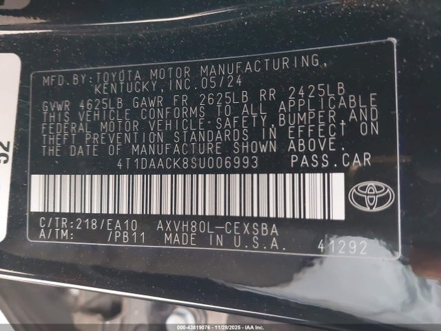Toyota CAMRY SE 2025 4T1DAACK8SU006993 Image 9