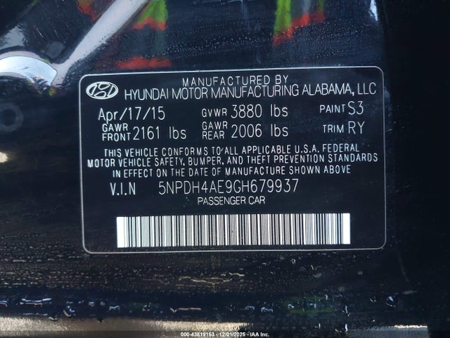 Hyundai Elantra Value Edition 2016 5NPDH4AE9GH679937 Image 9