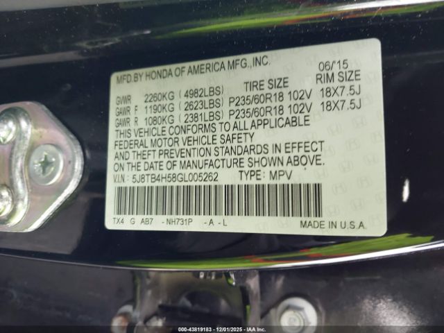 2016 ACURA RDX 5J8TB4H58GL005262 Photo 8