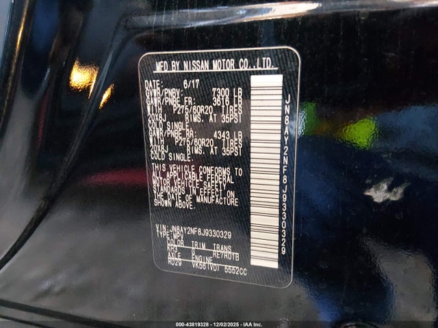 JN8AY2NF8J9330329 Nissan Armada Platinum
