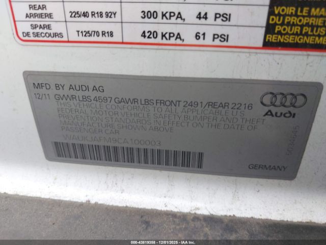 2012 AUDI A3 WAUKJAFM9CA100003 Photo 8