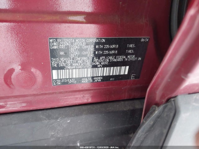 Продажа на аукционе авто 2024 Toyota Rav4 Hybrid Xle Premium, vin: JTMB6RFV6RD141823, номер лота: 43819731