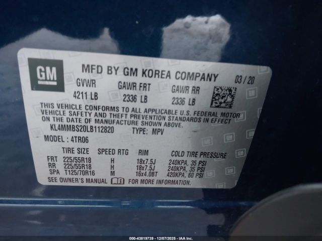 2020 BUICK ENCORE GX KL4MMBS20LB112820 Photo 8