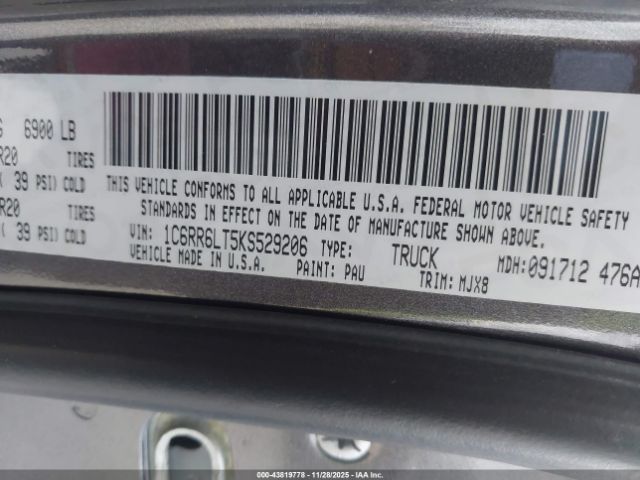 2019 RAM 1500 CLASSIC 1C6RR6LT5KS529206 Photo 8