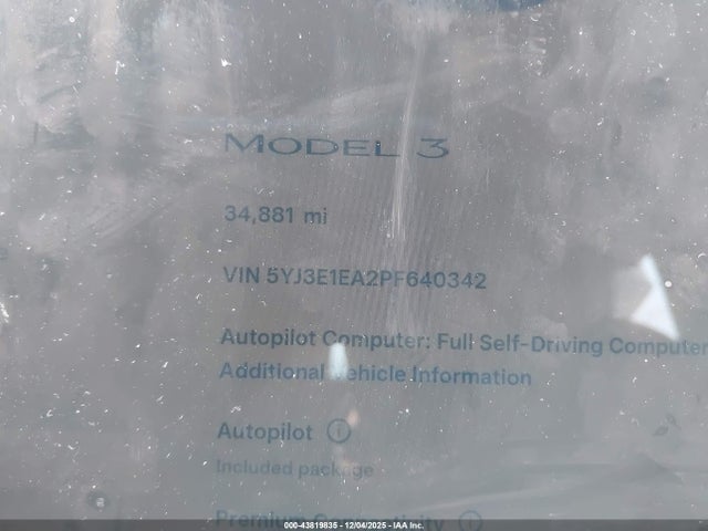 2023 TESLA MODEL 3 5YJ3E1EA2PF640342 Photo 6