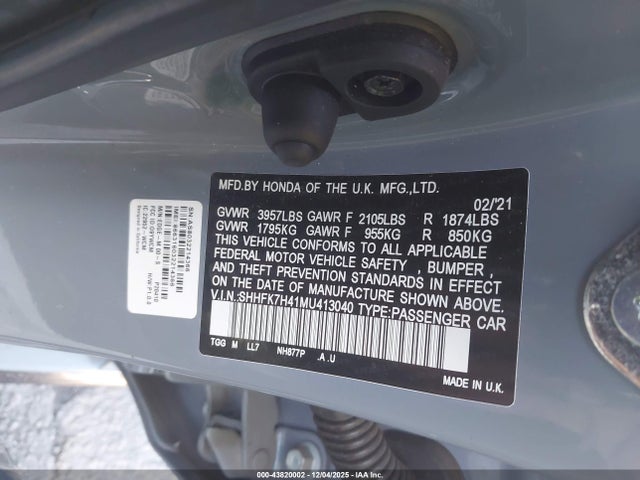 Honda Civic Sport 2021 SHHFK7H41MU413040 Image 9