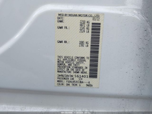 2022 NISSAN LEAF 1N4BZ1BV3NC561401 Photo 8