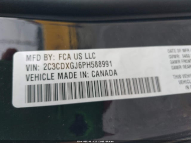 2C3CDXGJ6PH588991 Dodge Charger Scat Pack