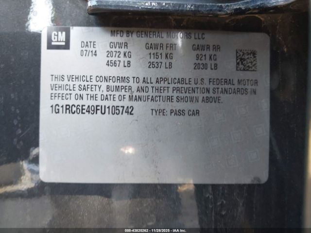 2015 CHEVROLET VOLT 1G1RC6E49FU105742 Photo 8