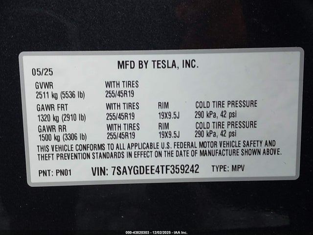 2026 TESLA MODEL Y 7SAYGDEE4TF359242 Photo 8