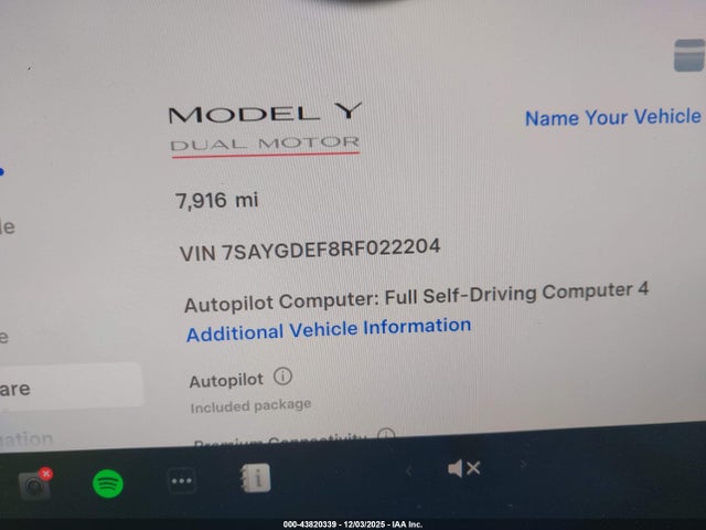 2024 TESLA MODEL Y 7SAYGDEF8RF022204 Photo 6