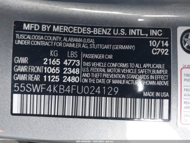2015 MERCEDES-BENZ C 300 55SWF4KB4FU024129 Photo 8