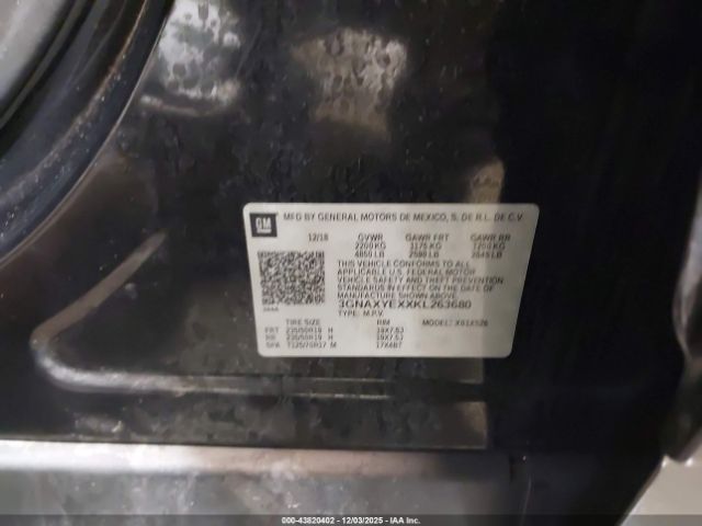 2019 CHEVROLET EQUINOX 3GNAXYEXXKL263680 Photo 8