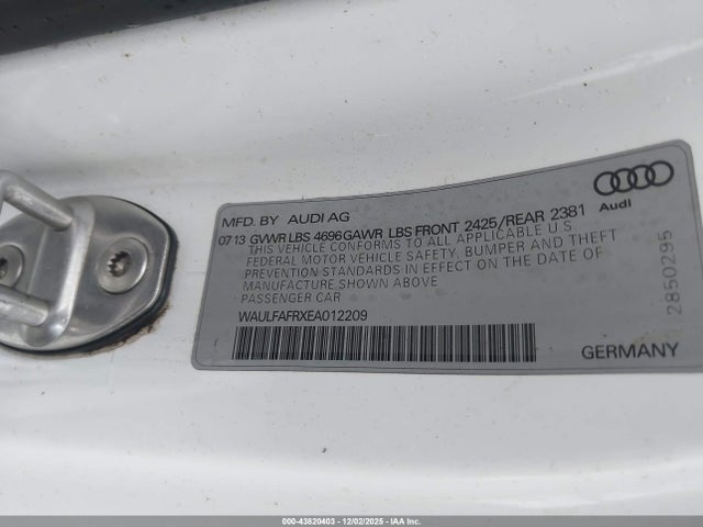 2014 AUDI A5 WAULFAFRXEA012209 Photo 8