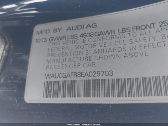 2014 AUDI S5 WAUCGAFR8EA029703 Photo 8