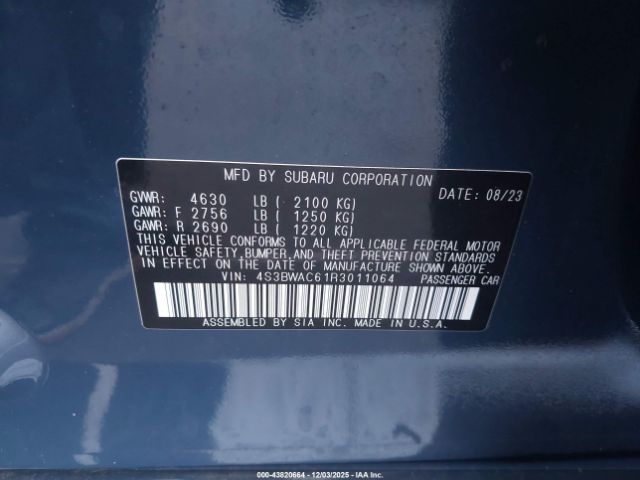 2024 SUBARU LEGACY 4S3BWAC61R3011064 Photo 8