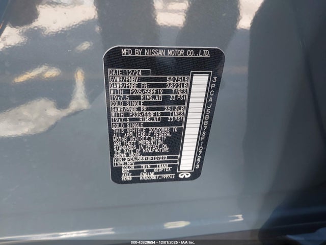 3PCAJ5BB7SF107273 Infiniti Qx50 Luxe Awd