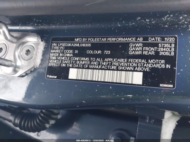 2021 POLESTAR 2 LPSED3KA2ML018305 Photo 8