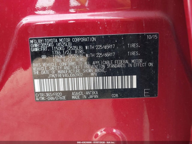 Toyota RAV4 LE 2016 JTMZFREV4GJ060902 Image 9