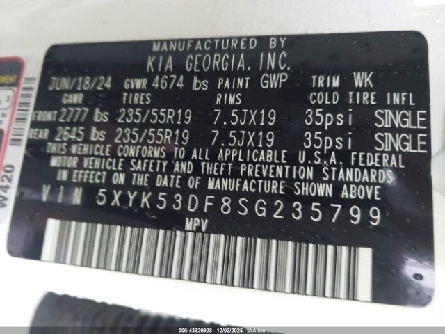 2025 KIA SPORTAGE 5XYK53DF8SG235799 Photo 8