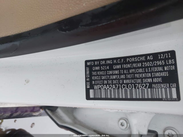 2012 PORSCHE PANAMERA WP0AA2A71CL017627 Photo 8