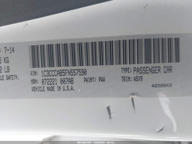 2015 CHRYSLER 200 1C3CCCAB5FN557590 Photo 8