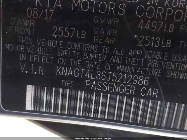 2018 KIA OPTIMA KNAGT4L36J5212986 Photo 8