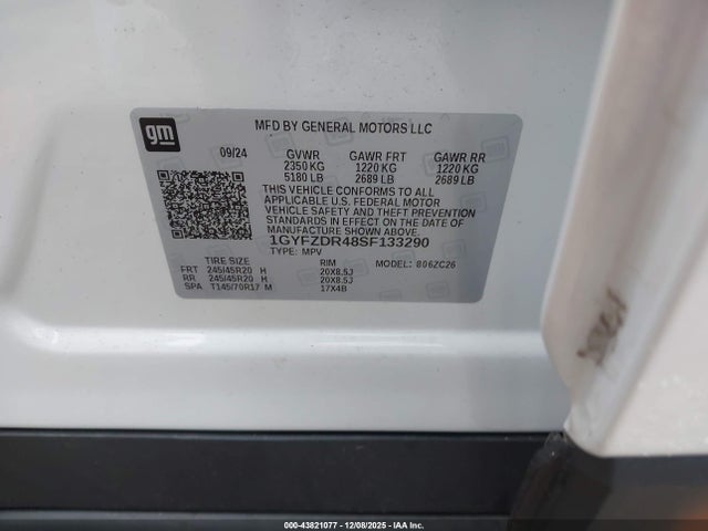 2025 CADILLAC XT4 1GYFZDR48SF133290 Photo 8