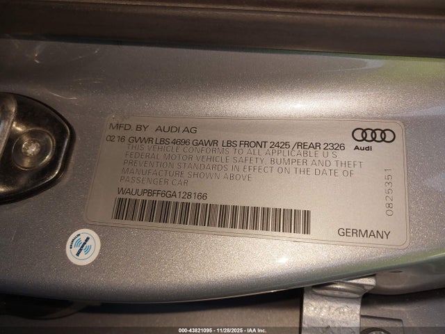2016 AUDI A3 E-TRON WAUUPBFF6GA128166 Photo 8