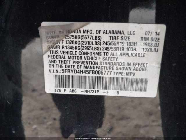 2015 ACURA MDX 5FRYD4H45FB006777 Photo 8