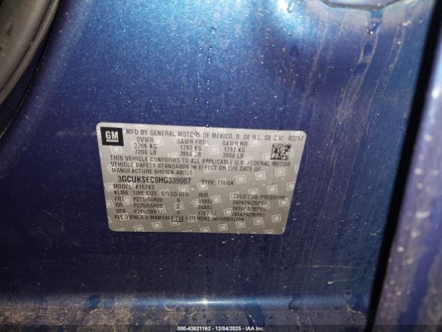 2017 CHEVROLET SILVERADO 1500 3GCUKSEC0HG339987 Photo 8