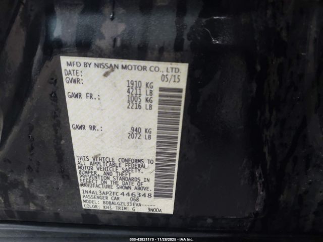 2015 NISSAN ALTIMA 1N4AL3AP2FC446348 Photo 8