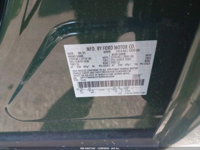 Ford Maverick Lariat 2025 3FTTW8S37SRB46206 Image 9