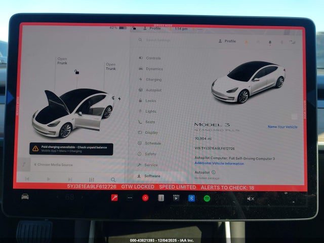2020 TESLA MODEL 3 5YJ3E1EA9LF612726 Photo 6