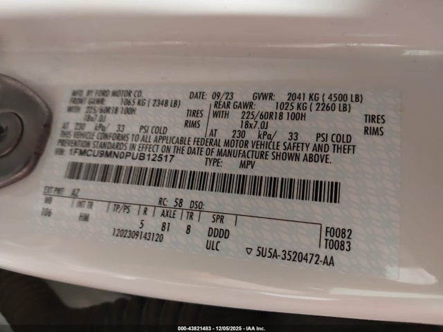 Ford Escape St-line 2023 1FMCU9MN0PUB12517 Image 9