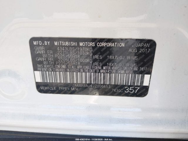 2018 MITSUBISHI OUTLANDER SPORT JA4AP3AU4JZ006653 Photo 8