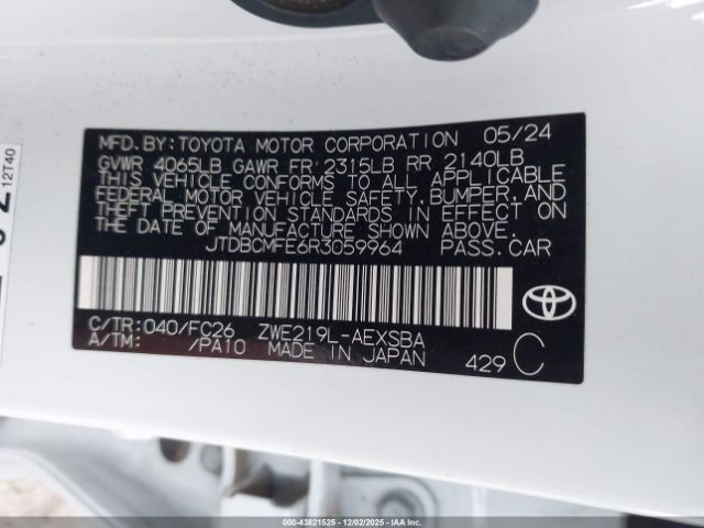 2024 TOYOTA COROLLA JTDBCMFE6R3059964 Photo 8