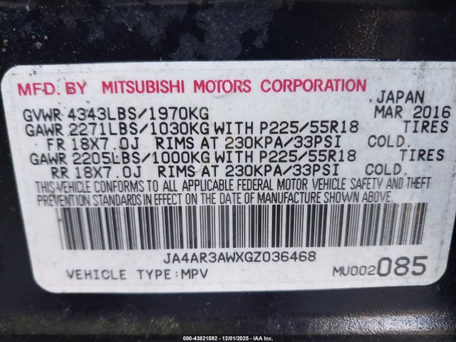 2016 MITSUBISHI OUTLANDER SPORT JA4AR3AWXGZ036468 Photo 8